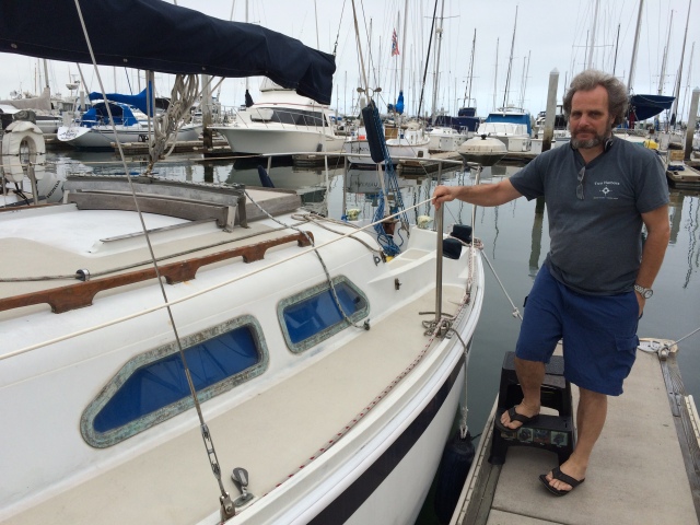 Pete with his boat in San Diego.